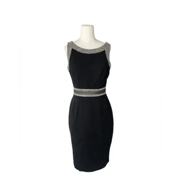 White House Black Market Womens Dress Size 4 Black Evening Cocktail Carrier - Picture 5 of 7